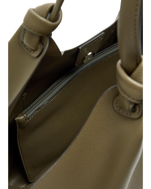 DKNY Green Paula Medium Grained Leather Tote Bag