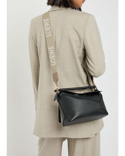 Loewe White Logo-Jacquard Canvas Bag Strap