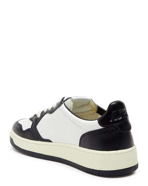 Autry White Medalist Panelled Leather Sneakers for men