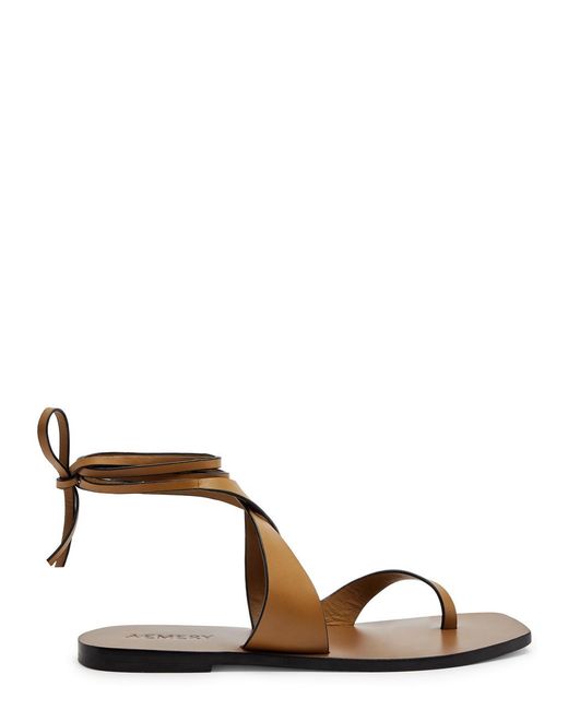 A.Emery Brown A. Emery Margaux Lace-up Leather Sandals