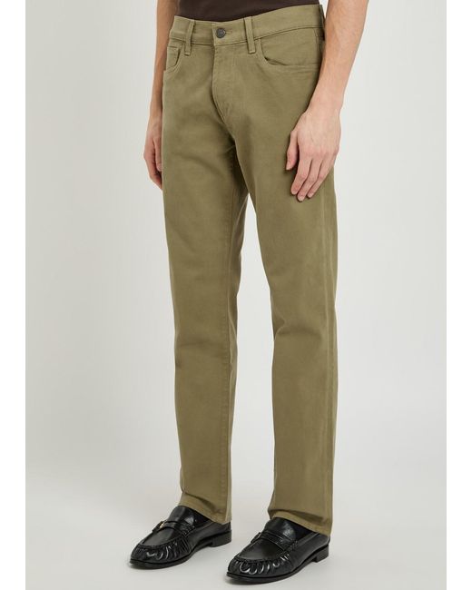 Citizens of Humanity Green Elijah Straight-Leg Stretch-Twill Trousers for men