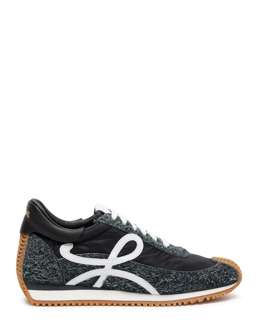 Loewe Black Flow Panelled Nylon Sneakers for men