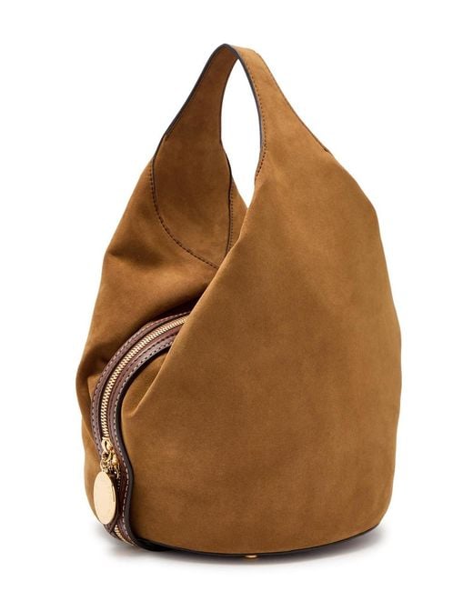 Stella McCartney Brown Appaloosa Small Suede Bucket Bag