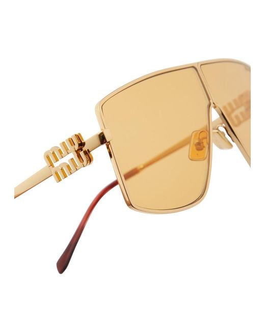 Miu Miu Metallic D-frame Sunglasses
