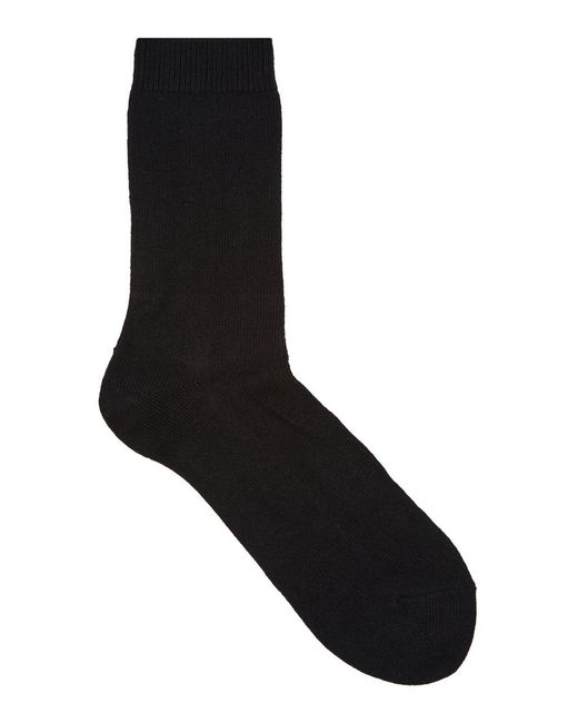 Falke Black Cosy Wool-Blend Socks for men