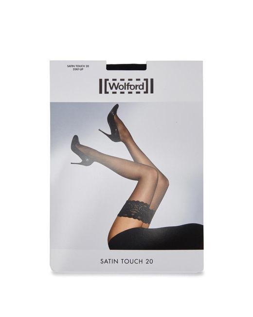 Wolford Gray Satin Touch 20 Denier Hold-Ups