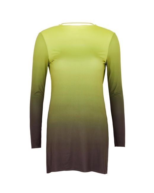 GIMAGUAS Green Alba Ombré Jersey Mini Dress