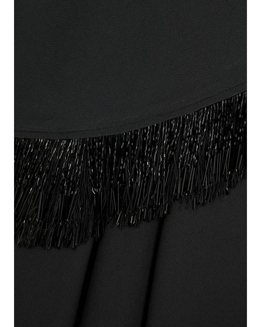 ‎Taller Marmo Black Ubud New Orleans Fringe-trimmed Maxi Dress