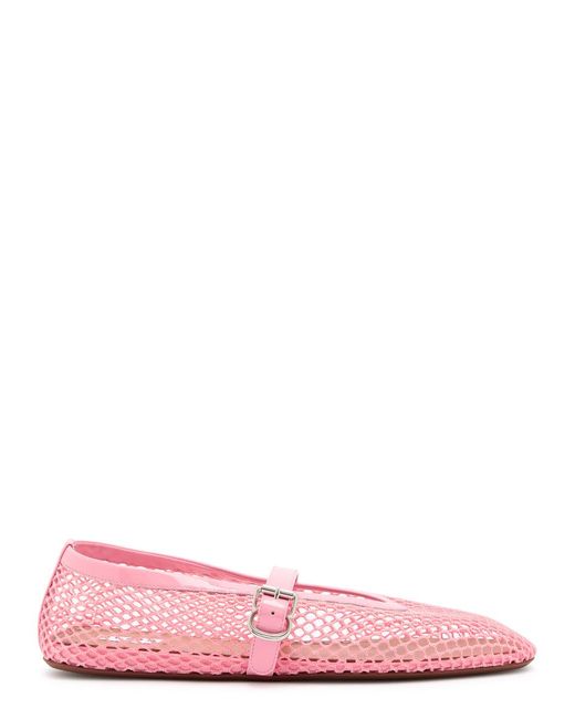 Alaïa Pink Mesh Ballet Flats