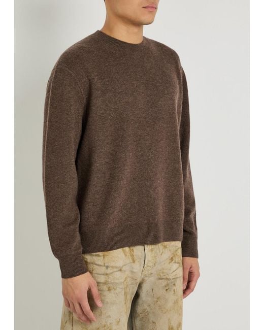 Acne Brown Cashmere-Blend Jumper for men
