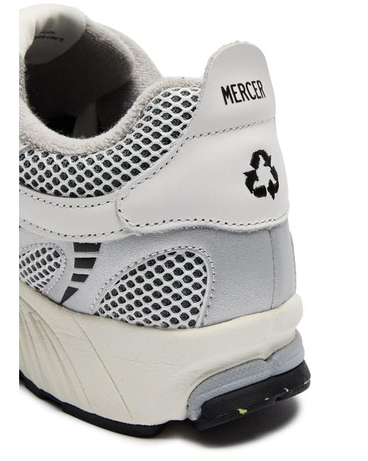 Mercer White The Re-Run Panelled Mesh Sneakers for men