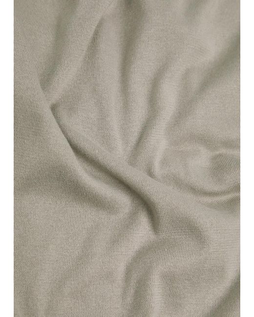 John Smedley Gray Belden Fine-Knit Cotton T-Shirt for men