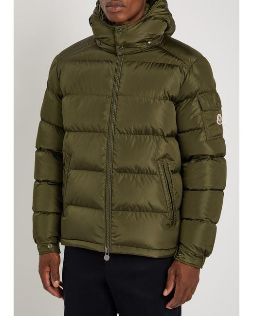Moncler Green Maya Padded Shell Jacket for men