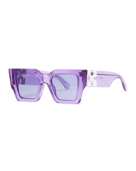 Off-White c/o Virgil Abloh Purple Catalina Oversized Square-frame Sunglasses for men