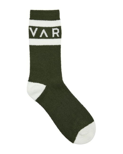 Varley Green Spencer Logo-intarsia Chenille Socks
