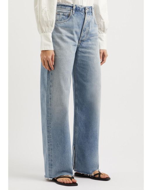 Citizens of Humanity Blue Ayla Wide-Leg Jeans