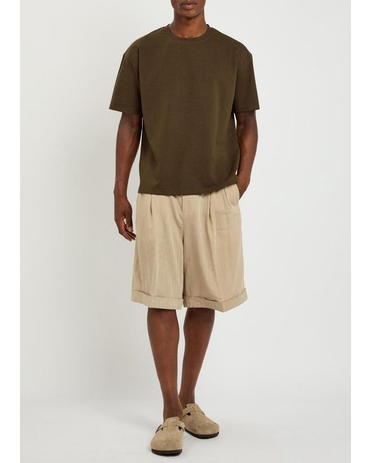 Raith Brown Tomas Crinkled Woven T-Shirt for men