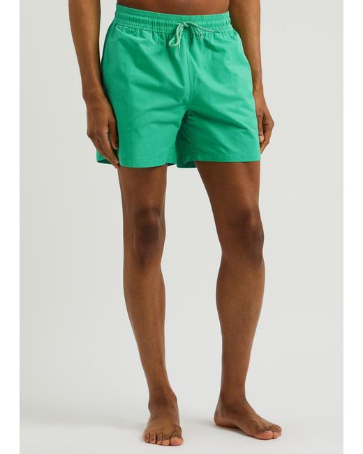 COLORFUL STANDARD Green Shell Swim Shorts for men