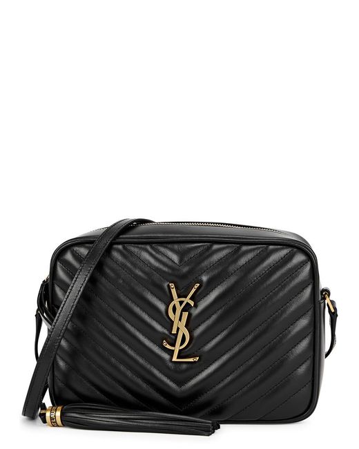 Saint Laurent Black Lou Leather Cross-Body Bag