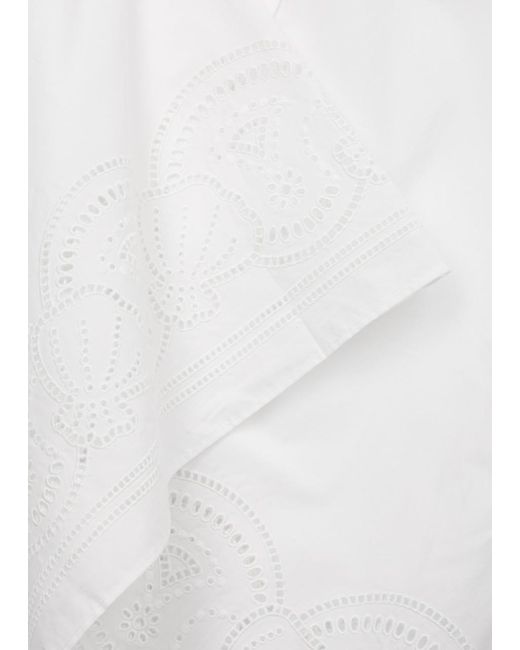 FRAME White Broderie Anglaise Cotton Shirt