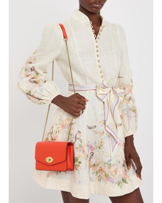 Mulberry Red Darley Small Grained Leather Cross-Body Bag