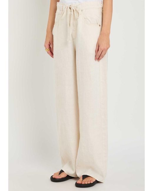 Citizens of Humanity Natural Brynn Drawstring Linen Trousers