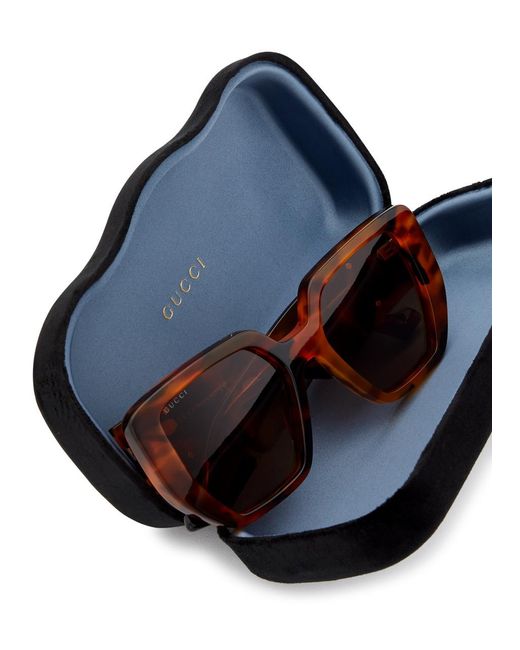 Gucci Brown Oversized Square-frame Sunglasses