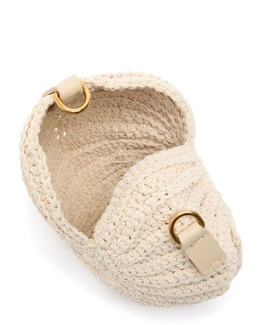 【Chloe】 Sea Treasures crochet crossbody bag CHLOÉ Sea Treasures leather-trimmed crocheted cord shoulder