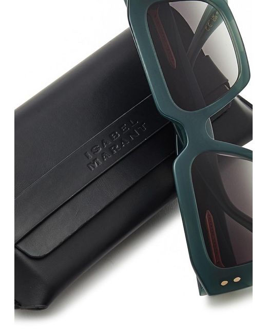 Isabel Marant Blue Oversized Square-frame Sunglasses