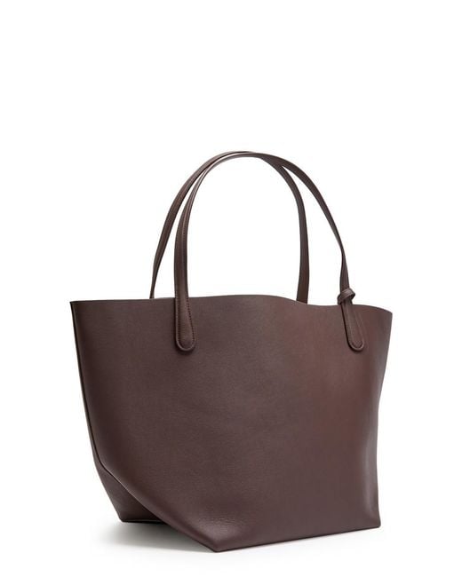 Mansur Gavriel Brown Everyday Grained Leather Tote Bag
