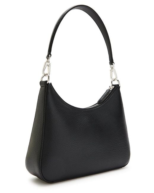 Stella McCartney Black Studded-Logo Faux Leather Shoulder Bag