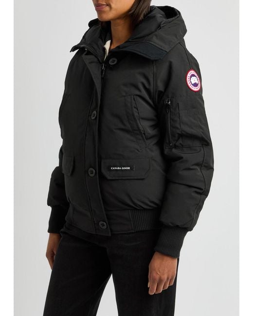 Canada Goose Black Chilliwack Hooded Shell Bomber Jacket