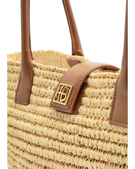 Anine Bing Metallic Lou Woven Raffia Tote