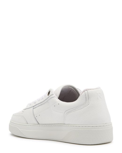 Represent White Initial Panelled Leather Sneakers for men