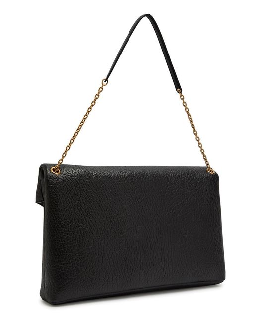 Saint Laurent Black Envelope Grained Leather Pouch