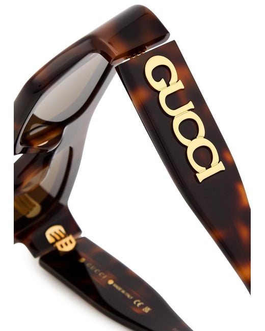 Gucci Brown Oversized Square-frame Sunglasses for men