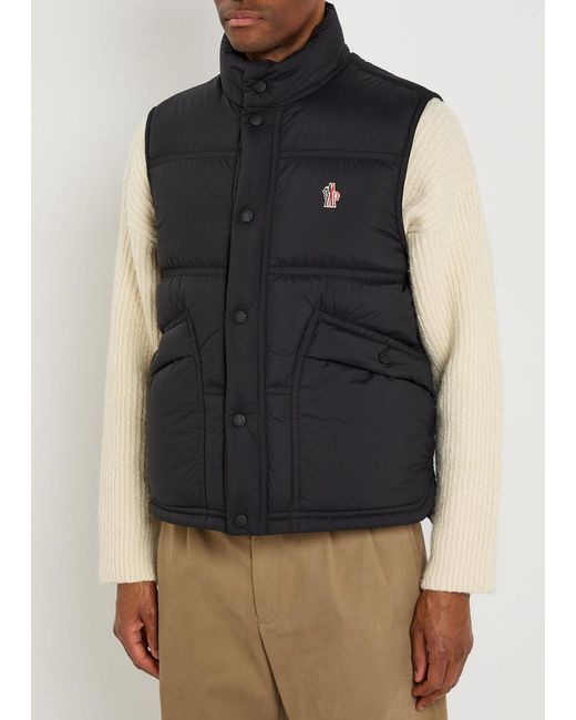Moncler Black Padded Shell Gilet for men