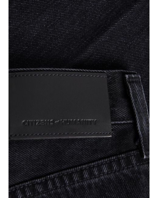 Citizens of Humanity Blue Ayla Baggy Cuffed Crop Jeans