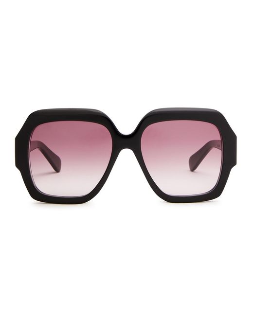 Chloé Brown Chloe Gayia Oversized Square-frame Sunglasses