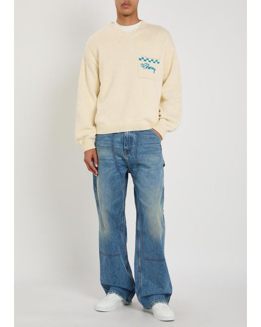 CHERRY LA Natural Motors Embroidered Knit Jumper for men