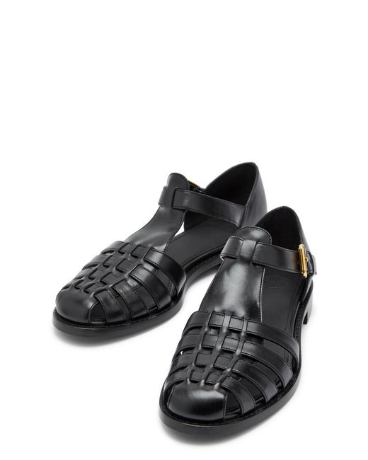 Church's Black Kelsey Woven Leather Sandals