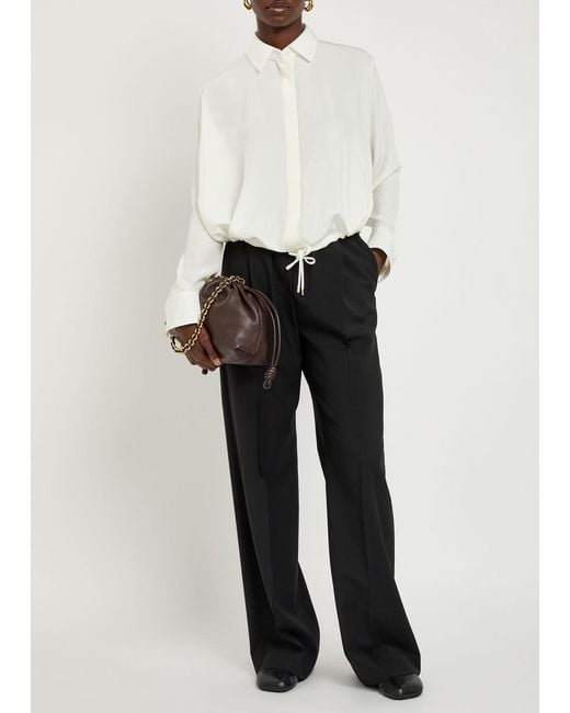 Loewe Black Logo Wool Trousers