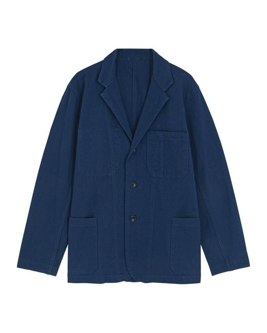 Service Works London Blue Drill Server Suit Cotton Jacket for men