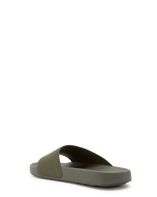 Givenchy Green Logo Rubber Sliders for men