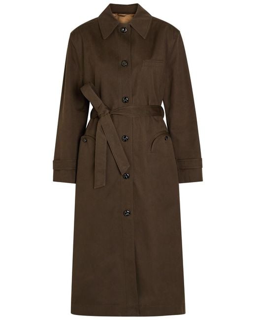 Blazé Milano Brown Basoto Belted Cotton Trench Coat