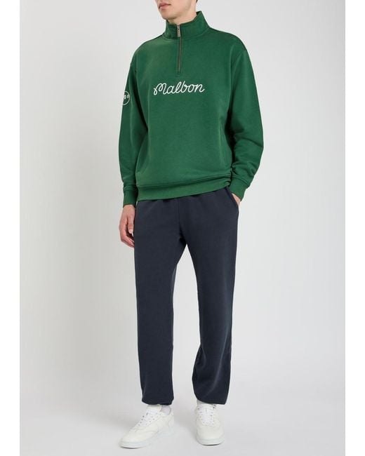 Malbon Green Ridge Logo Hooded Stretch-Shell Anorak Jacket for men
