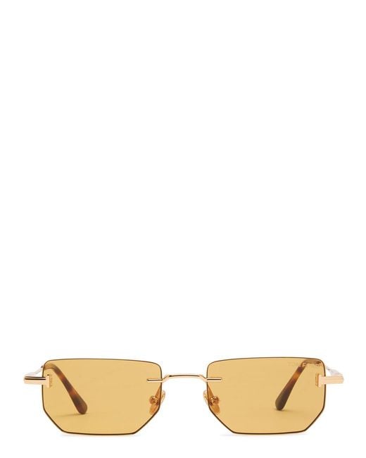 Tom Ford Natural Narrow Rimless Sunglasses for men