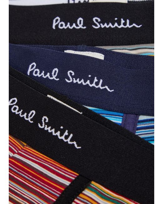 Paul Smith Multicolor Striped Stretch-Cotton Trunks for men
