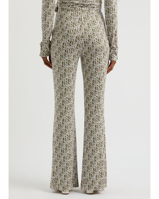 Diane von Furstenberg Gray Brooklyn Printed Jersey Trousers