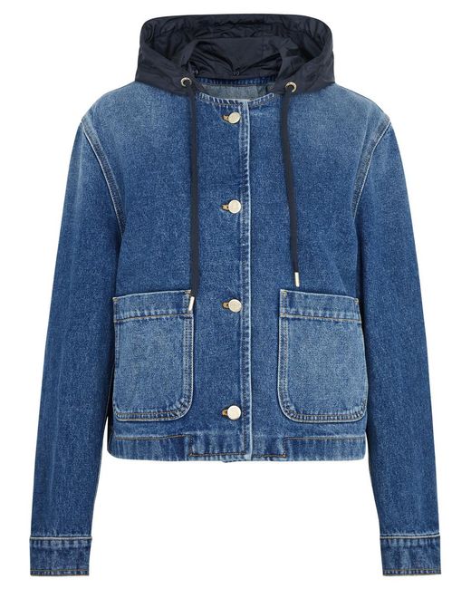 Moncler Blue Lampusa Hooded Jacket